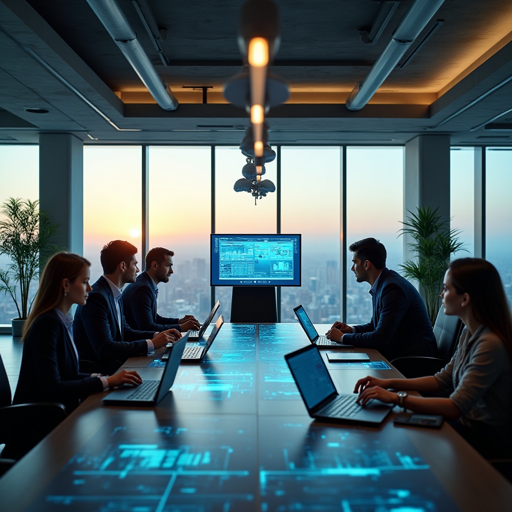 Commercial office space with advanced energy monitoring infrastructure