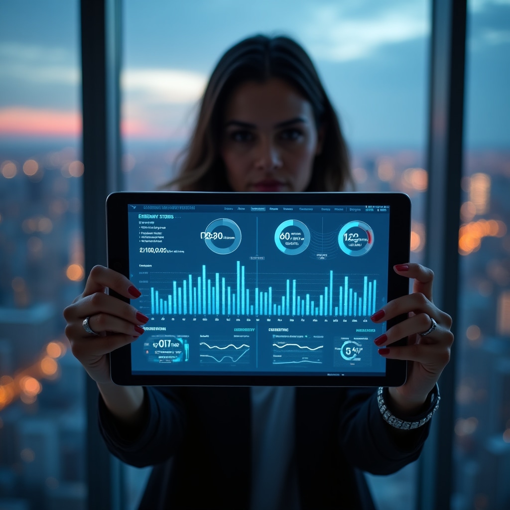 Real-time energy monitoring dashboard showing consumption by appliance