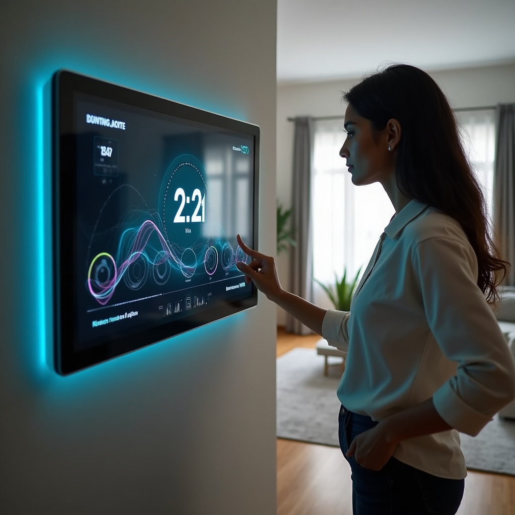 Real-time energy consumption display showing live power usage data