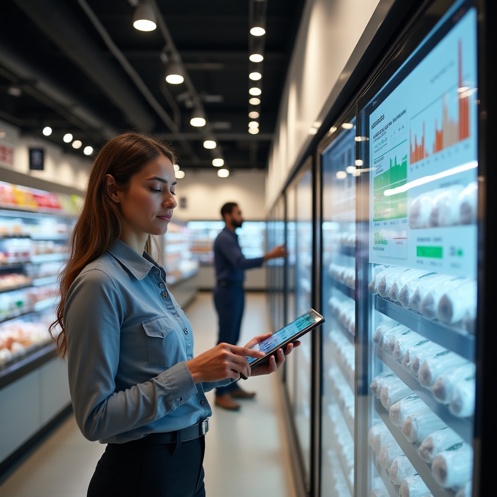 Modern retail store interior with professional lighting and energy-efficient systems